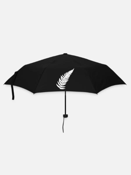 Contrasting Fern Feather - Umbrella (small) - black