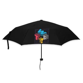 What THE FUCK WTF - Umbrella (small) - black - Front