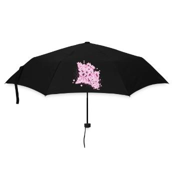 lush lilac splendor of pink lilac flowers - Umbrella (small) - black - Front