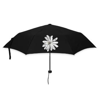 beautiful floral motifs, star magnolia, spring dress - Umbrella (small) - black - Front