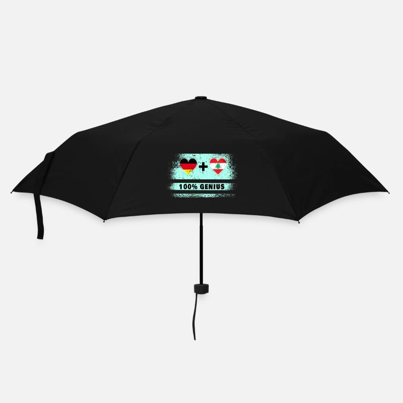Deutschland und Libanon 100% Genial / Geschenk - Regenschirm (klein) - Schwarz
