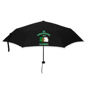 Algerien Original 100% / Geschenk Nationalflagge - Regenschirm (klein) - Schwarz - Vorne