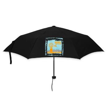 Mallorca Island in Sunlight Design - Umbrella (small) - black - Front