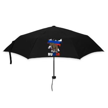 Russie conception de l’ours avec carte et drapeau - Parapluie standard - noir - Devant