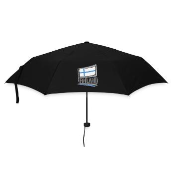 Souvenir de la Finlande, voyage drapeau Finlande - Parapluie standard - noir - Devant