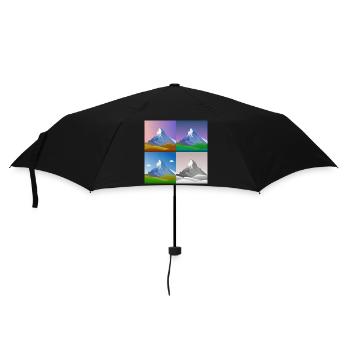 Montagnes colorées, Cervin, Suisse, Alpes, Alpes - Parapluie standard - noir - Devant