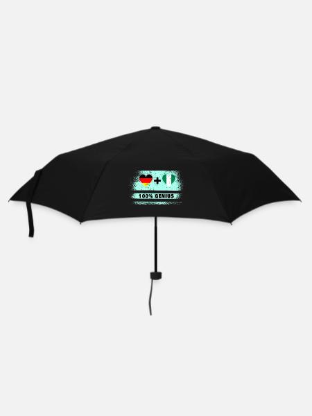 Deutschland und Nigeria 100% Genial / Geschenk - Regenschirm (klein) - Schwarz