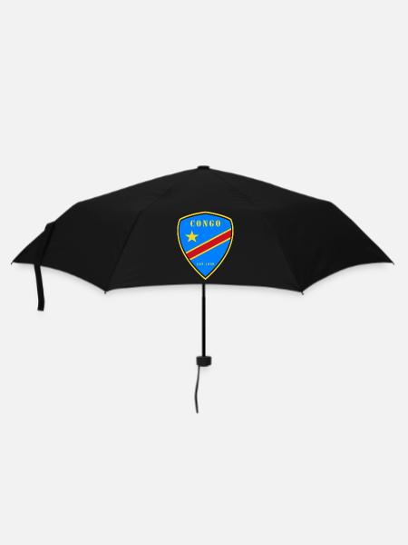 Kongo Wappen Design - Regenschirm (klein) - Schwarz