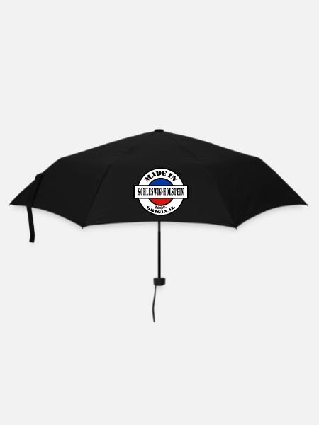 MADE IN SCHLESWIG HOLSTEIN Lübeck Geschenk - Regenschirm (klein) - Schwarz