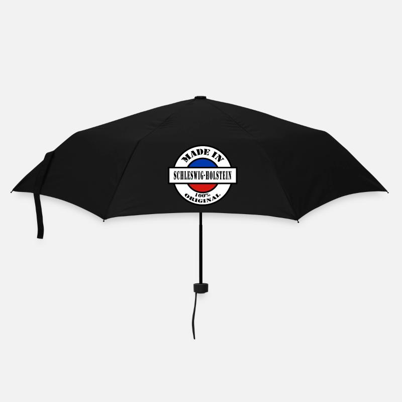 MADE IN SCHLESWIG HOLSTEIN Lübeck Geschenk - Regenschirm (klein) - Schwarz