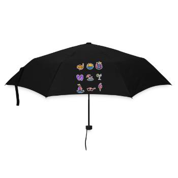 Summer sun vacation beach ocean relax vacations - Umbrella (small) - black - Front