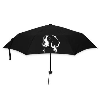 Tête de Beagle « Black Edition » - Parapluie standard - noir - Devant