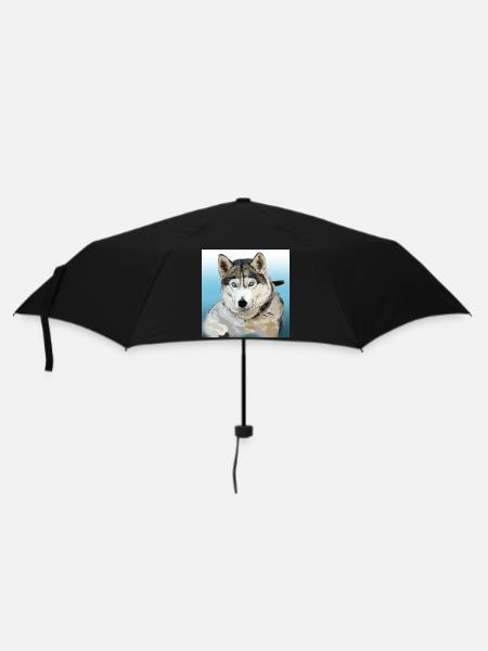 Husky - Regenschirm (klein) - Schwarz