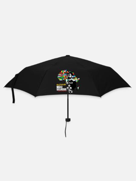 Kaiserportrait auf afrikanischem Flaggenmeer - Regenschirm (klein) - Schwarz