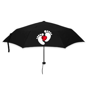 Bébé Pieds Bébé Enceinte Coeur - Parapluie standard - noir - Devant