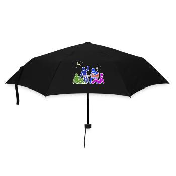 Freundschaft Buddy Beste Freunde - Regenschirm (klein) - Schwarz - Vorne