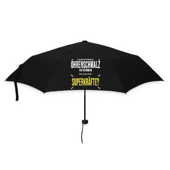 Ohrenarzt hören Ohren Ohr Geschenk lustig - Regenschirm (klein) - Schwarz - Vorne