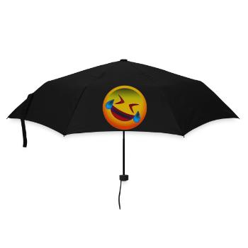 Laughing face - Umbrella (small) - black - Front