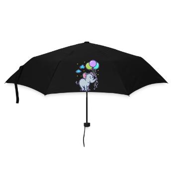 Lustig Tier Cool Baby Elefant - Regenschirm (klein) - Schwarz - Vorne