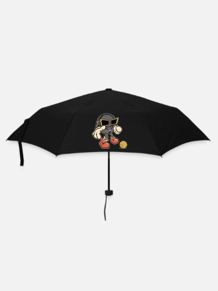 Boulekugel Sonnenbrille Petanque Outfit für Bouler - Regenschirm (klein) - Schwarz
