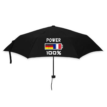 Allemagne et France Power 100% - Parapluie standard - noir - Devant