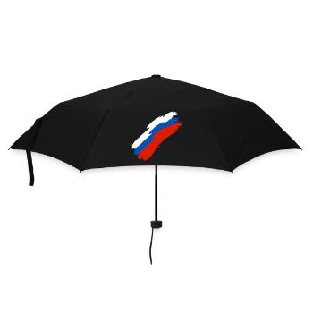 Russie drapeau couleurs - Parapluie standard - noir - Devant