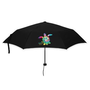 Hawaii Tie Dye Sea Turtle Turtle Lovers - Umbrella (small) - black - Front