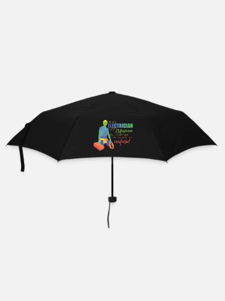 Elektriker - Regenschirm (klein) - Schwarz