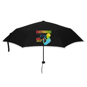 Elektriker - Regenschirm (klein) - Schwarz - Vorne