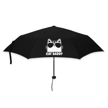 Mens Vintage Cat Daddy Cat Dad Fathers - Umbrella (small) - black - Front