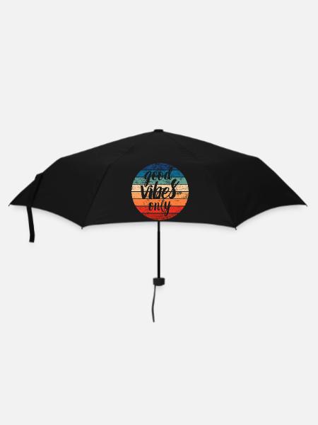 Nur gutes V - Regenschirm (klein) - Schwarz