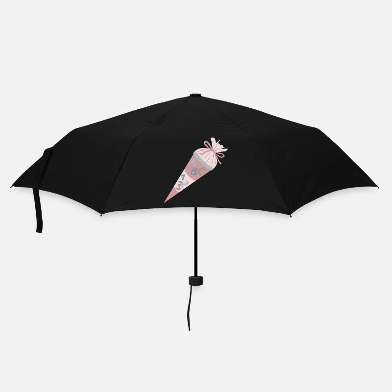 Schultüte Rosa - Regenschirm (klein) - Schwarz