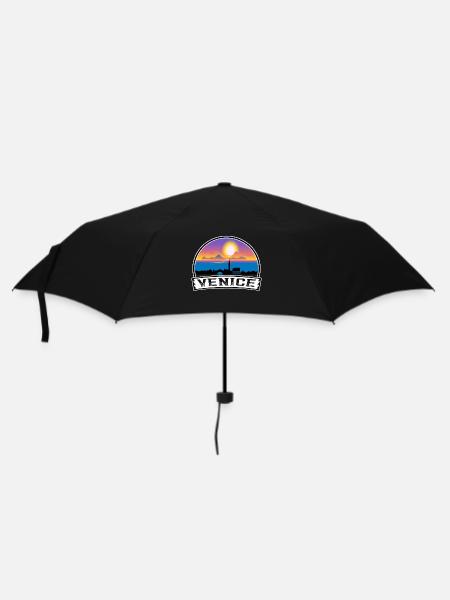 Venedig Italien Skyline Vintage Sonnenuntergang Reisen Souveni - Regenschirm (klein) - Schwarz