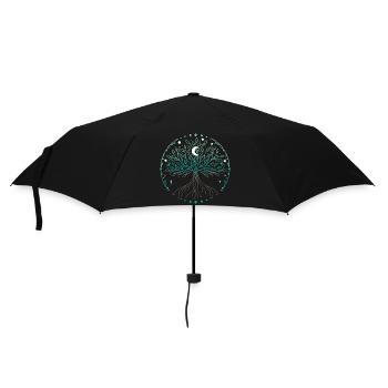 Yggdrasil Weltenesche Lebensbaum - Regenschirm (klein) - Schwarz - Vorne