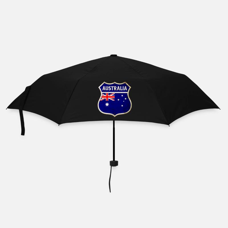 Australien Wappen Flaggen Design - Regenschirm (klein) - Schwarz