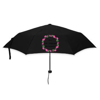 Une aide soignante formidable - couronne de fleurs - Parapluie standard - noir - Devant