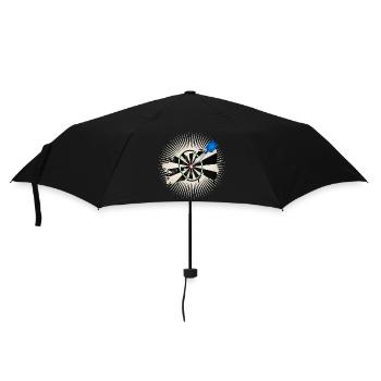 jeu de fléchettes radiant avec flèche de fléchette bleue - Parapluie standard - noir - Devant