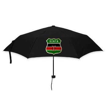Kenia Wappen Flaggen Design - Regenschirm (klein) - Schwarz - Vorne