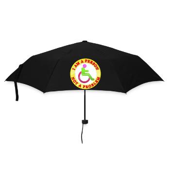 Ich bin eine Person, kein Problem - Regenschirm (klein) - Schwarz - Vorne