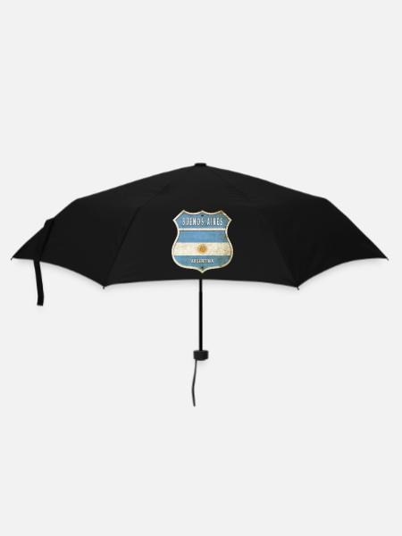 Buenos Aires Argentinien Wappen Flaggen Design - Regenschirm (klein) - Schwarz