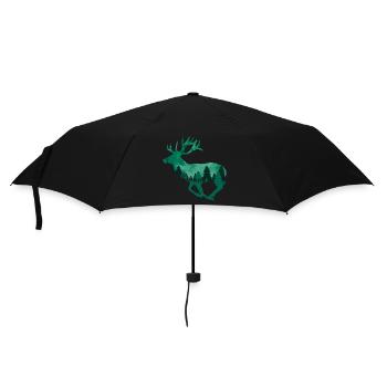 Changement climatique Protection de l’environnement Hirsch Durable - Parapluie standard - noir - Devant