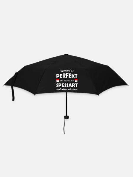 Perfekt aus dem Spessart - Regenschirm (klein) - Schwarz