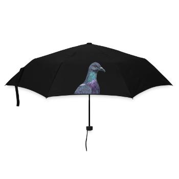 Taube - Regenschirm (klein) - Schwarz - Vorne