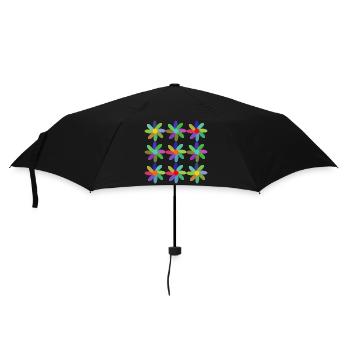 BLUME. BLUME. NATUR. ÖKOLOGIE. GLÜCK. ZEN. JAHR - Regenschirm (klein) - Schwarz - Vorne