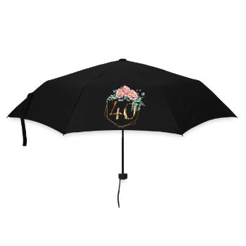 40 Years Anniversary Gold 40th Birthday Gold Graphics - Umbrella (small) - black - Front