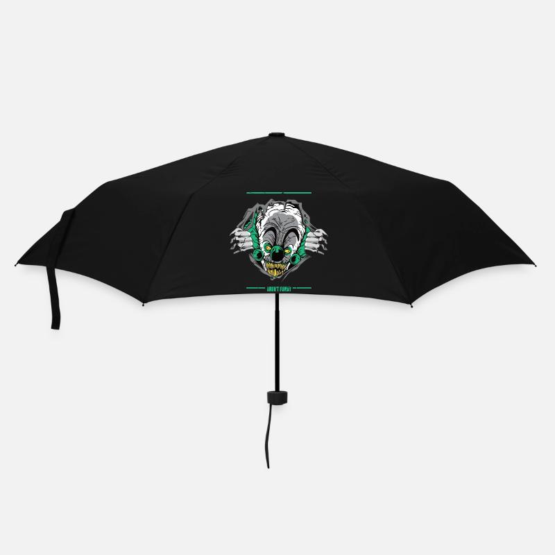 Clown - Regenschirm (klein) - Schwarz