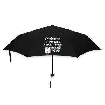 J'entraîne des super basketteuses rien m'fait peur - Parapluie standard - noir - Devant