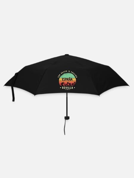 Sevilla Spanien Strand Design - Regenschirm (klein) - Schwarz