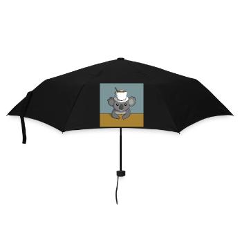 Pause café Koala - Parapluie standard - noir - Devant