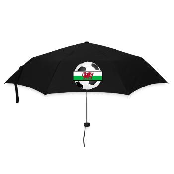 Wales UK Fußball Weltmeisterschaft Geschenk - Regenschirm (klein) - Schwarz - Vorne